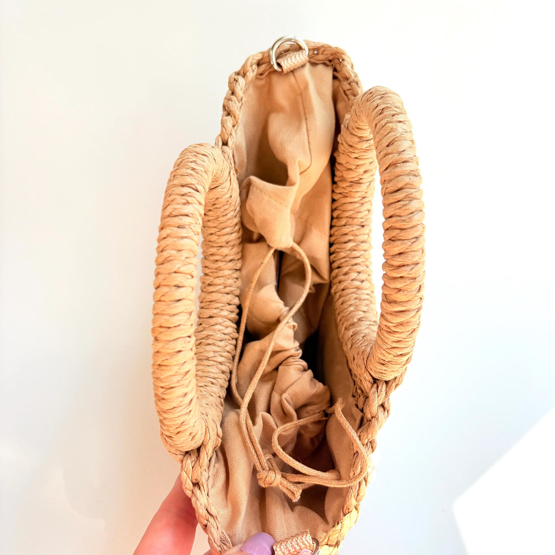 Champagne Dreams Straw Handbag - One-of-a-Kind