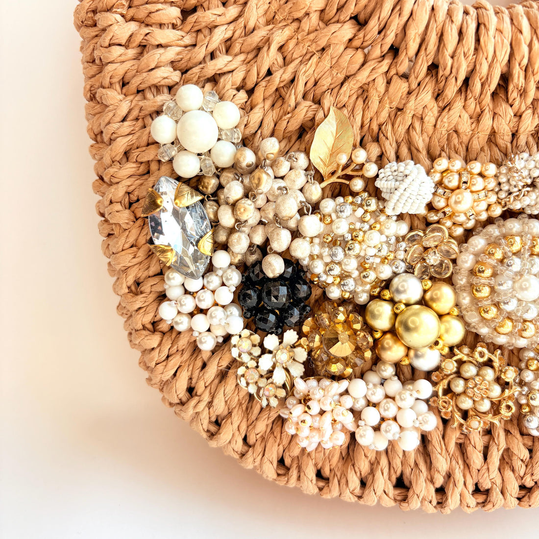 Champagne Dreams Straw Handbag - One-of-a-Kind