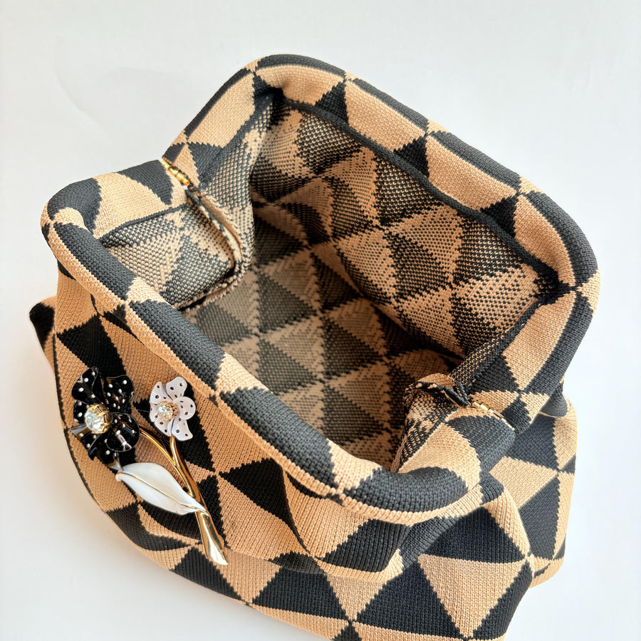 Lenora Dame Pyramids Clutch Purse - One-of-a-Kind