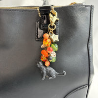Bewitched Halloween Black Cat Purse Charm