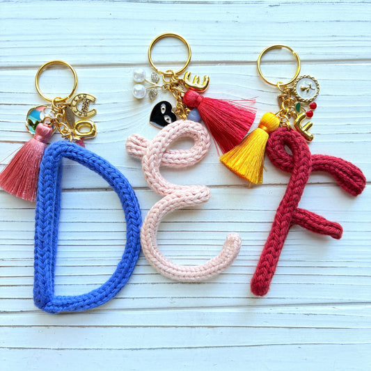 Lenora Dame Crocheted Initial Handbag Charm