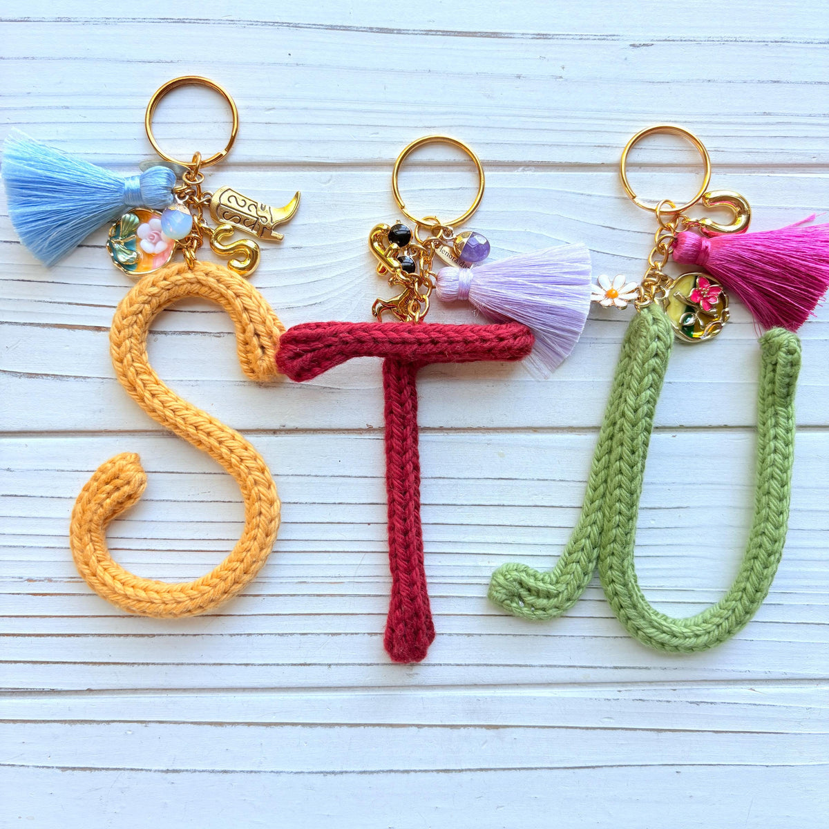 Lenora Dame Crocheted Initial Handbag Charm