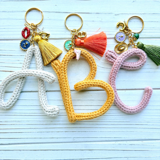 Lenora Dame Crocheted Initial Handbag Charm