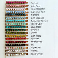 Classic Rhinestone Bobby Pin Set - Choice of Rhinestone Color