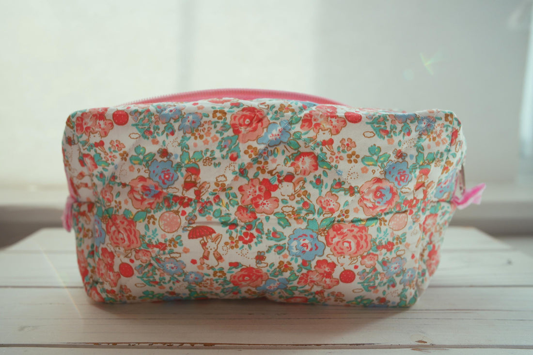 Lenora Dame One-of-a-Kind Jewel Quilted Cosmetic / Makeup bag