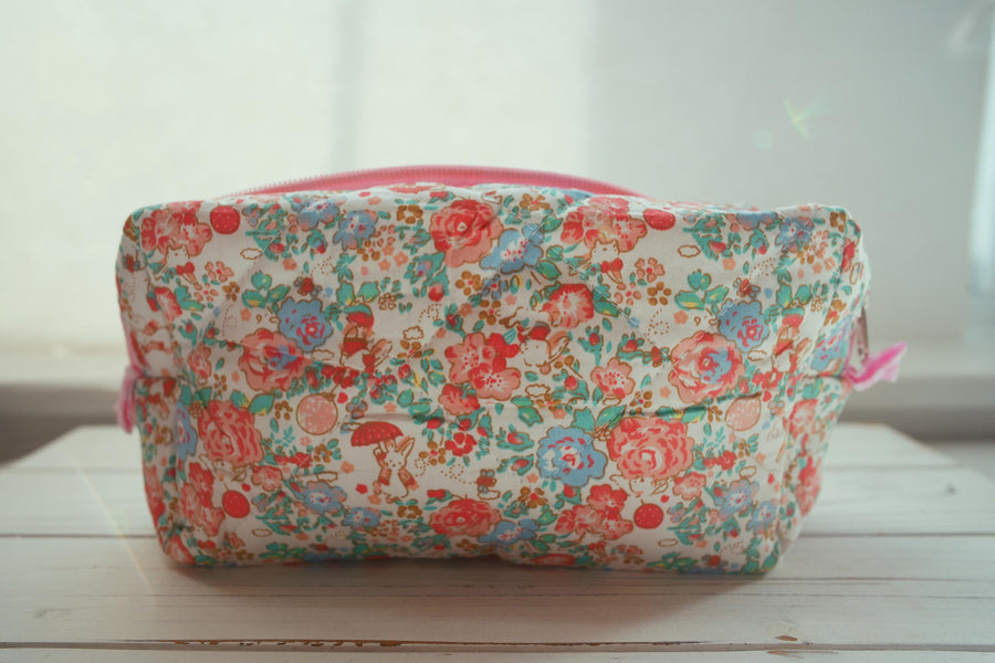 Lenora Dame One-of-a-Kind Jewel Quilted Cosmetic / Makeup bag