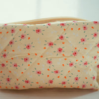 Lenora Dame One-of-a-Kind Brass-toned Daisy Quilted Cosmetic / Makeup bag