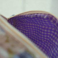 Lenora Dame One-of-a-Kind Purple Quilted Cosmetic / Makeup bag