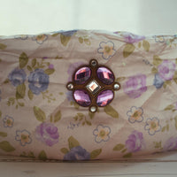 Lenora Dame One-of-a-Kind Purple Quilted Cosmetic / Makeup bag