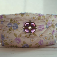 Lenora Dame One-of-a-Kind Purple Quilted Cosmetic / Makeup bag