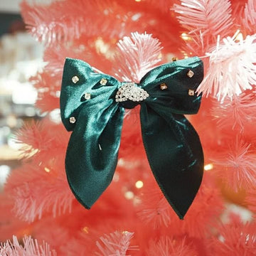 Lenora Dame Christmas Morning Emerald Green Hair Bow