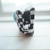 Lenora Dame One-of-a-Kind checkered Cosmetic / Makeup bag