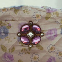 Lenora Dame One-of-a-Kind Purple Quilted Cosmetic / Makeup bag