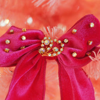 Lenora Dame One-of-a-Kind Christmas Morning Orchid Hair Bow