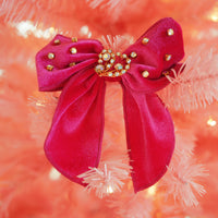 Lenora Dame One-of-a-Kind Christmas Morning Orchid Hair Bow