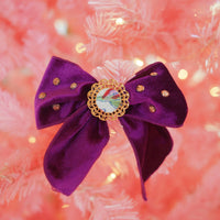 Lenora Dame Christmas Morning Grape Hair Bow