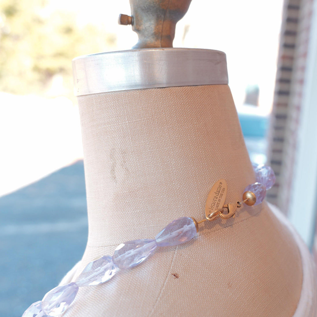 Lenora Dame Magenta Agate Necklace