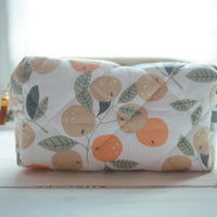 Lenora Dame One-of-a-Kind Quilted fruity Cosmetic / Makeup bag