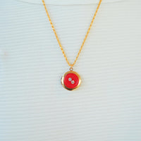 Lenora Dame Cute As A Button Red Locket