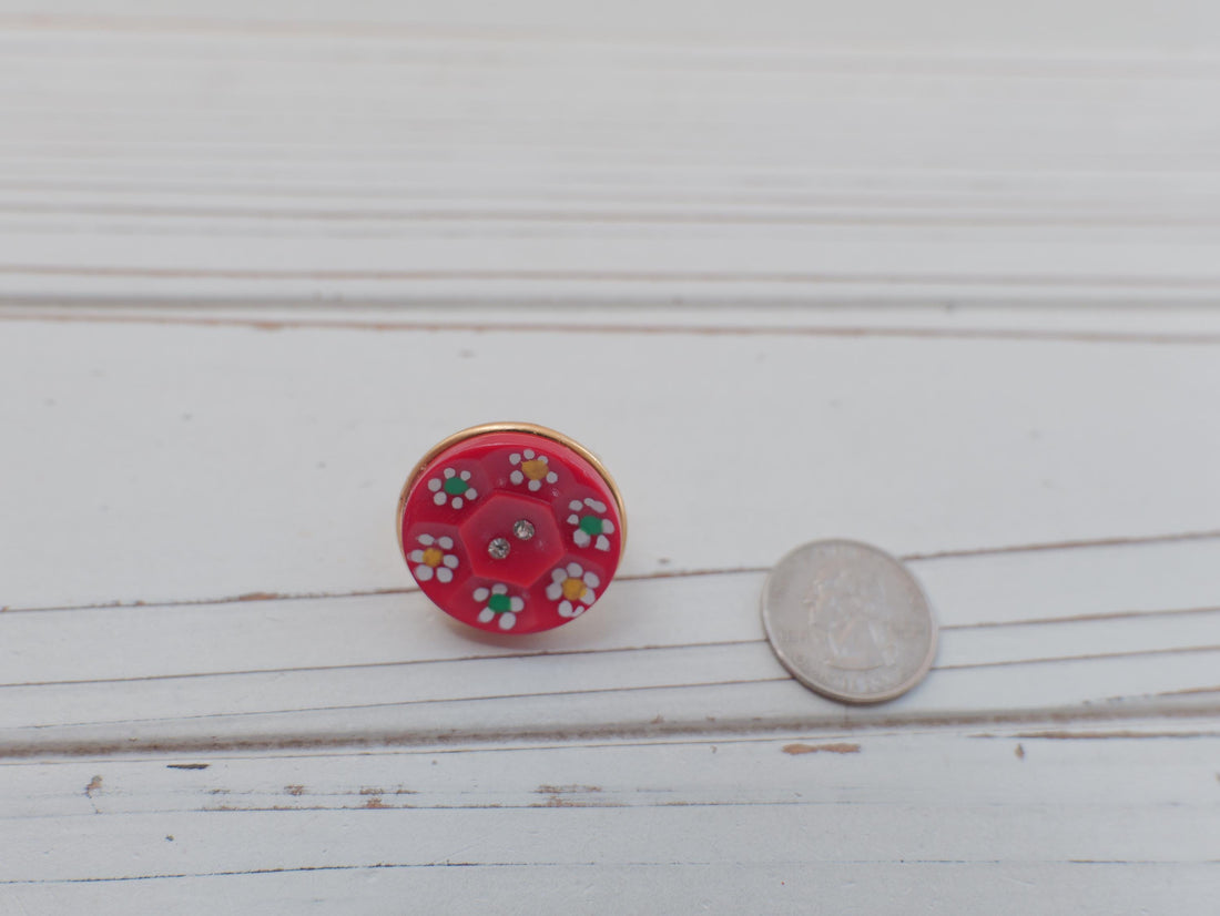 Lenora Dame One-of-a-Kind Vintage Button Ring