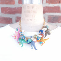 Blue Moon Dinosaur Necklace