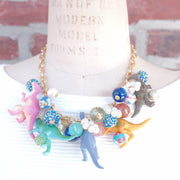 Blue Moon Dinosaur Necklace