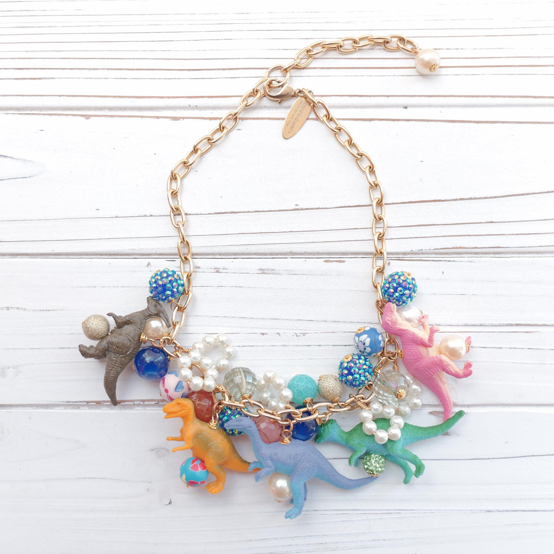 Blue Moon Dinosaur Necklace