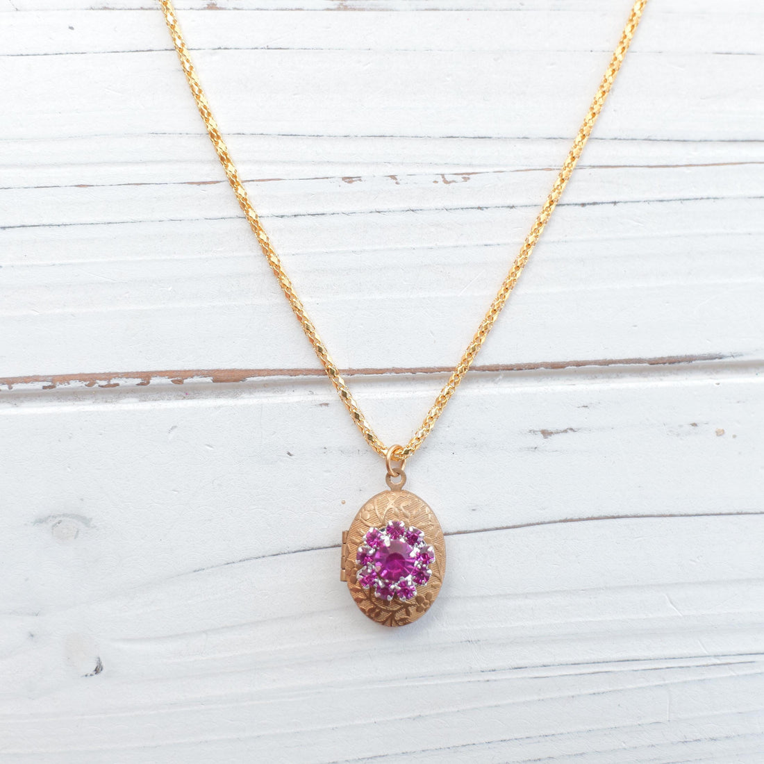 Lenora Dame Raspberry Pinky Locket