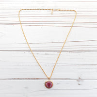Lenora Dame Peppermint button locket necklace