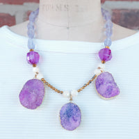 Lenora Dame Magenta Agate Necklace