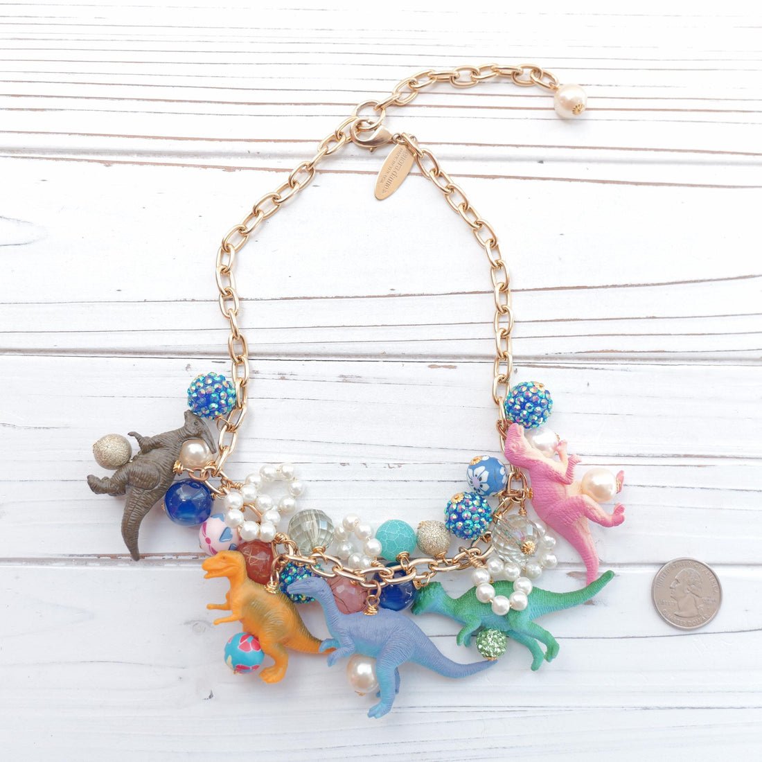 Blue Moon Dinosaur Necklace
