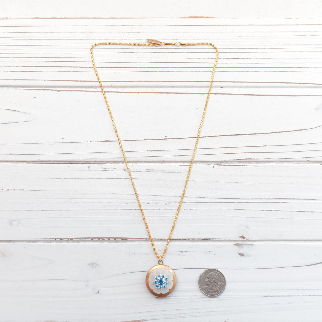 Lenora Dame White Wreath Locket