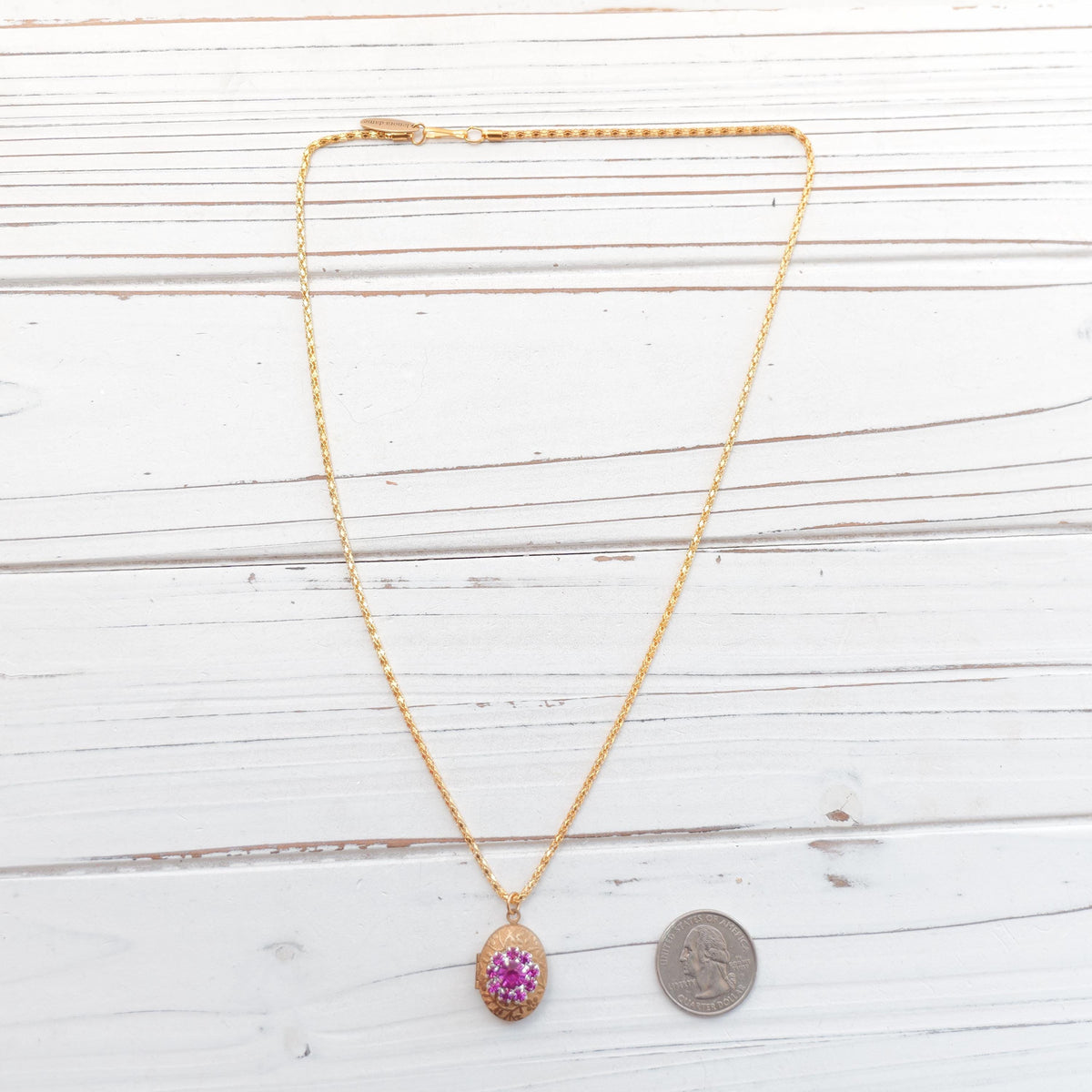 Lenora Dame Raspberry Pinky Locket