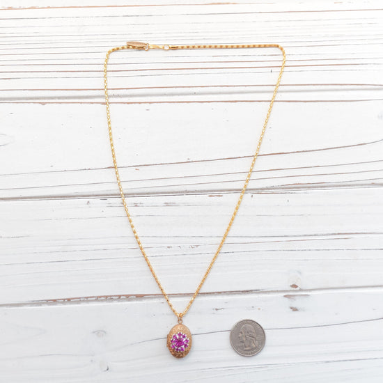 Lenora Dame Raspberry Pinky Locket