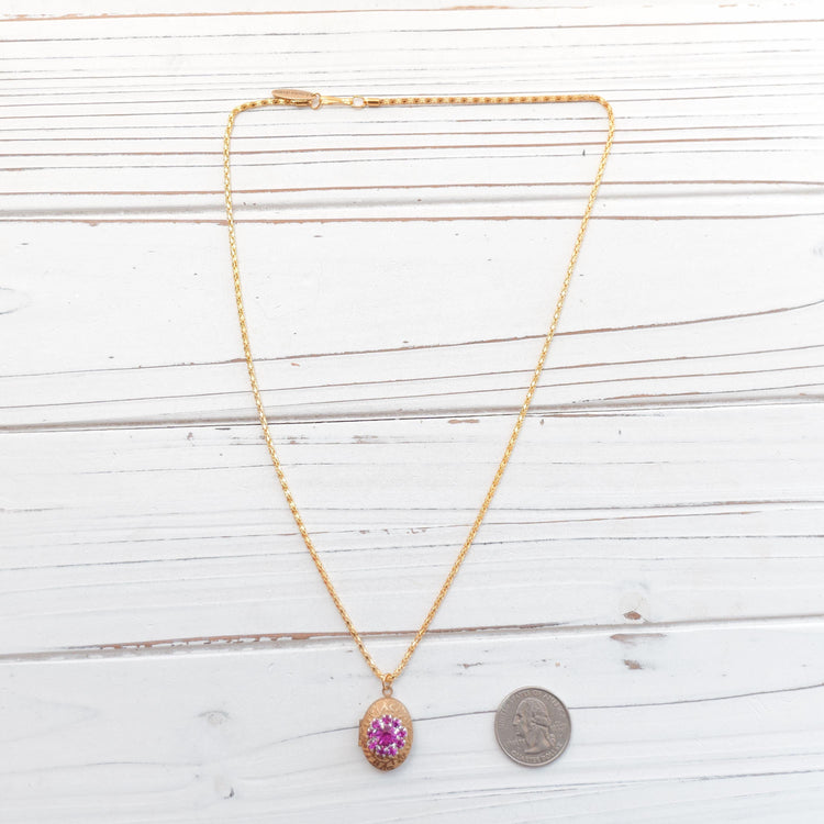 Lenora Dame Raspberry Pinky Locket