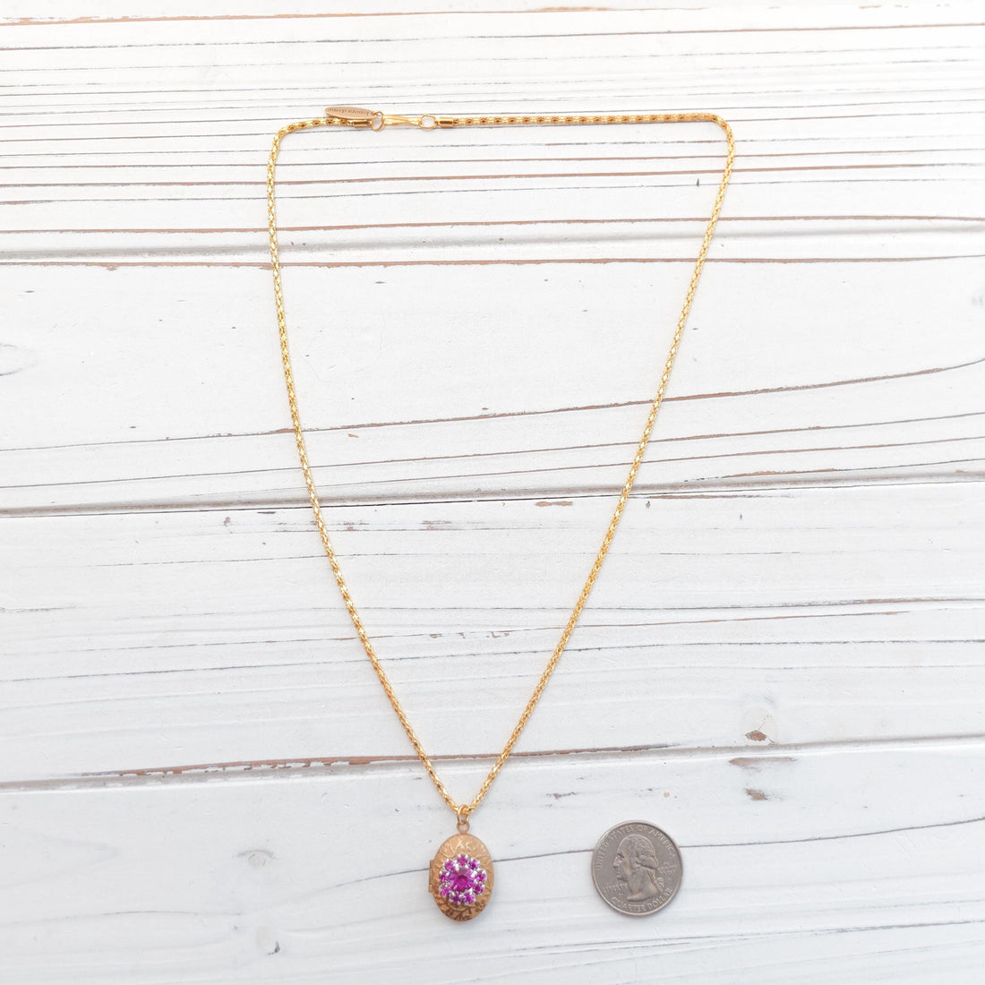 Lenora Dame Raspberry Pinky Locket