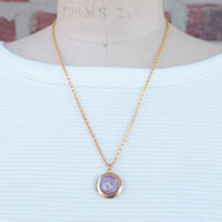 Lenora Dame One-of-a-Kind vintage button Charm locket necklace