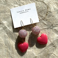 Lenora Dame Disco Heart Earrings