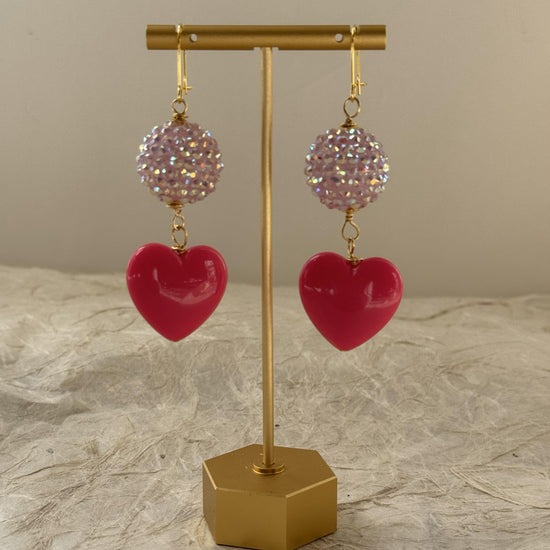 Lenora Dame Disco Heart Earrings
