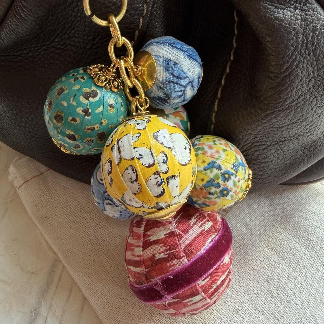 Lenora Dame One-of-a-Kind Decoupage Bag Charm
