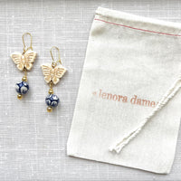 Lenora Dame Porcelain Butterfly Earrings