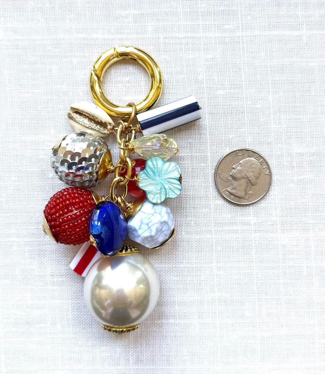 Lenora Dame 4th of July Bag Charm