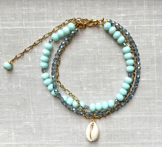 Lenora Dame Ankle Bracelet in Blue
