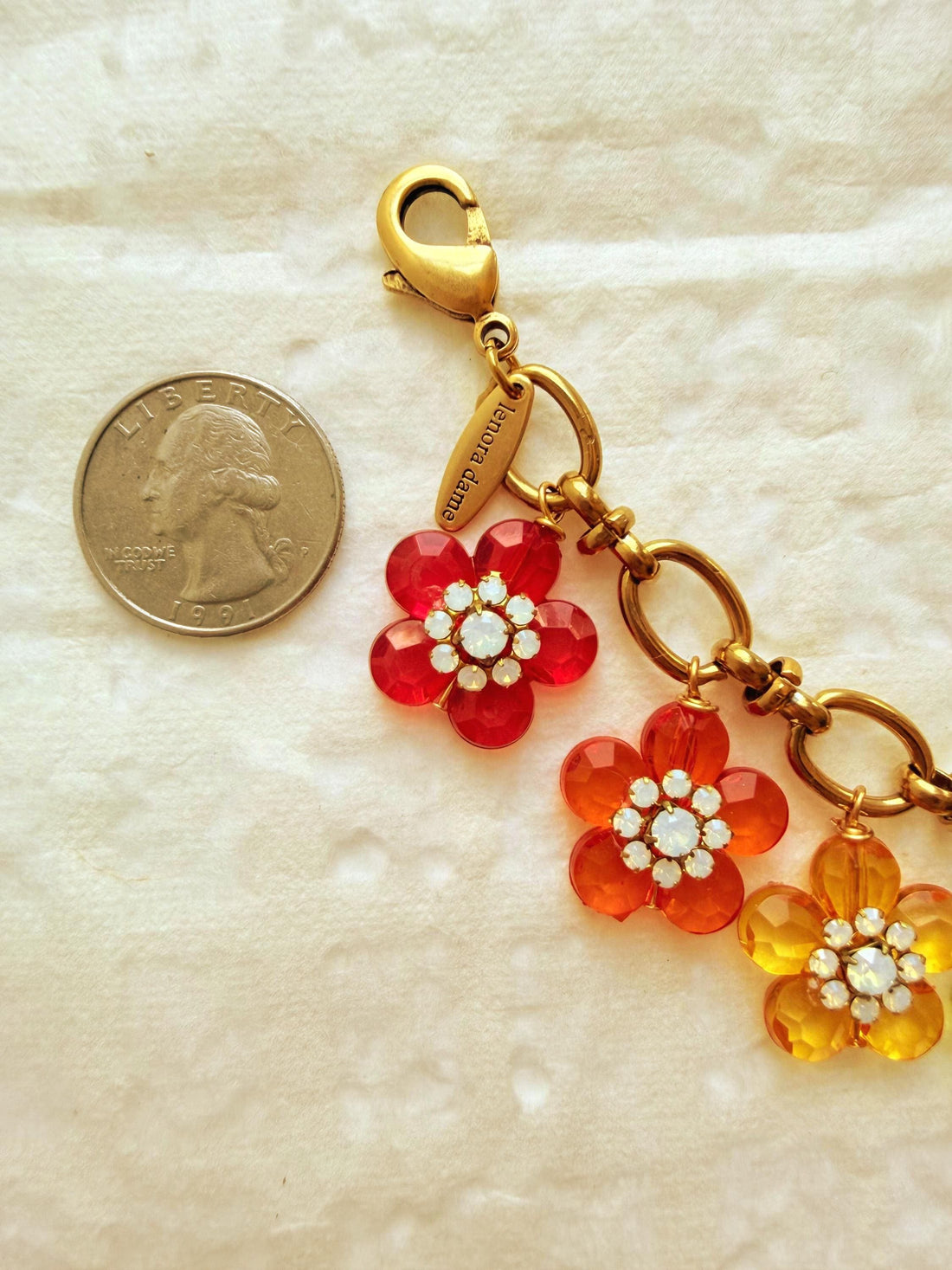 Lenora Dame Rainbow Flower Charm Bracelet