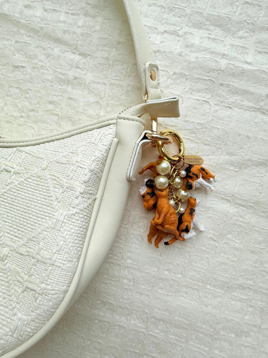 Lenora Dame Orange Cat Purse Charm