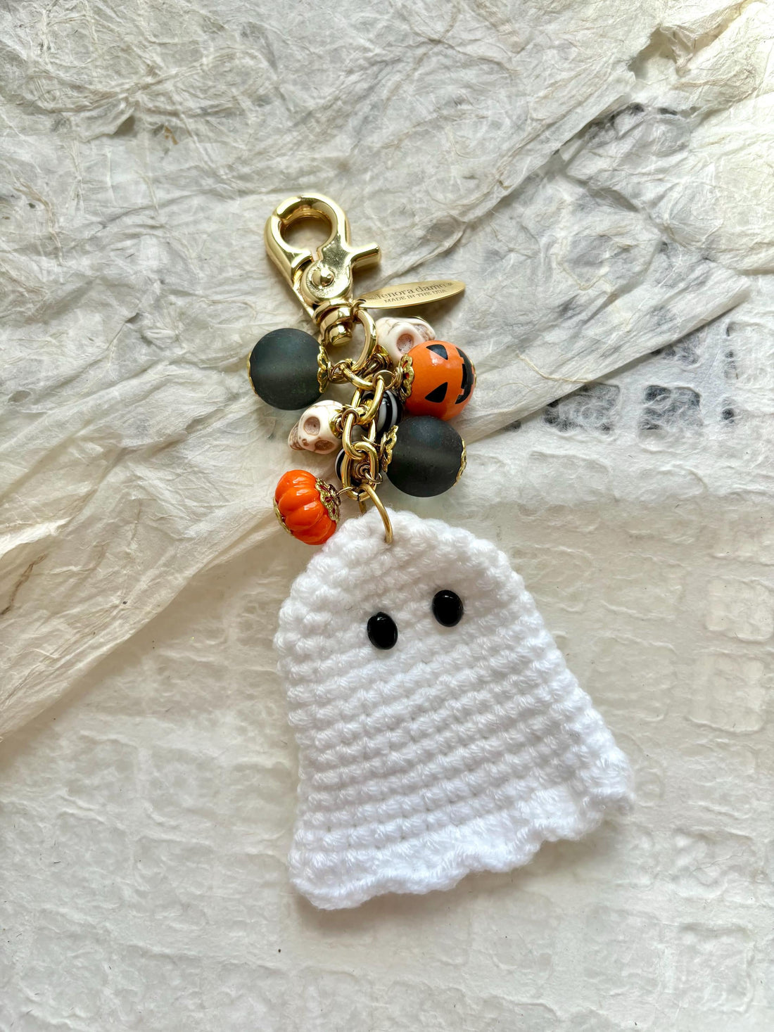 Lenora Dame Crochet Ghost Bag Charm
