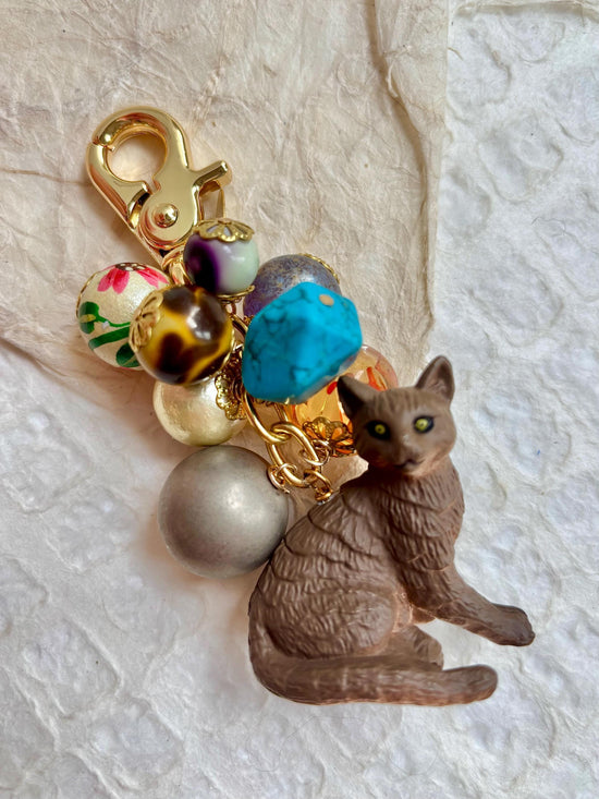 One-Of-A-Kind! Lenora Dame Tabby Cat Bag Charm