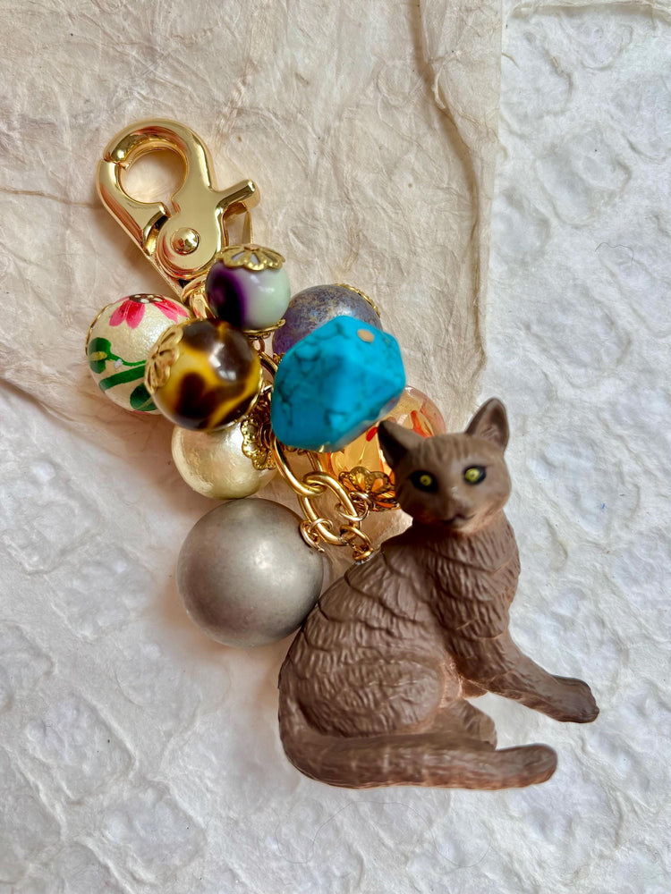 One-Of-A-Kind! Lenora Dame Tabby Cat Bag Charm