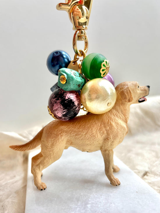 One-Of-A-Kind! Lenora Dame Golden Retriever Bag Charm