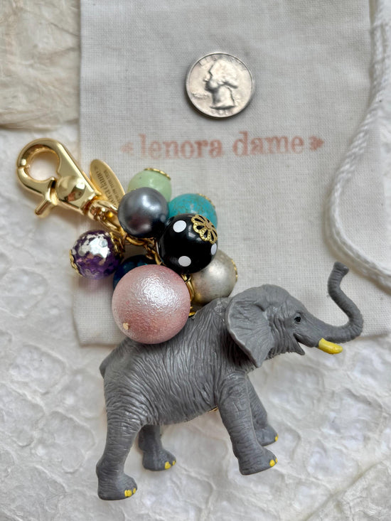 One-Of-A-Kind! Lenora Dame Elephant Bag Charm